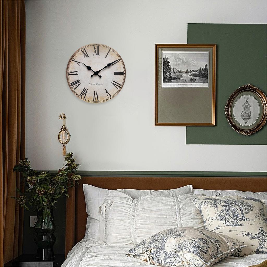 Style Européen Qualité Supérieure Rétro Qualité Supérieure Numéraux Romains Qualité Supérieure Bois Mural Horloge Qualité Supérieure Première Classe Pour
