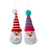 Christmas Decoration Blue And White Striped Knitted Santa Hat Forest Gnome Ornament