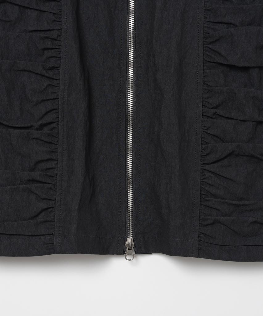Milo Woman Shirred Zip-Up Mini Dress [Black]