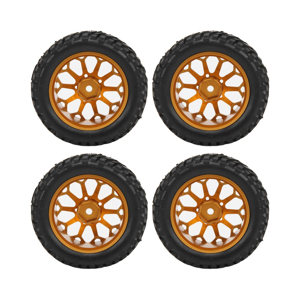 4Pcs 1Celsius10 Scale RC Car Wheels and Tires Aluminium Alloy Wheel   Rubb  Tires for 1Celsius10 Remote Control Car