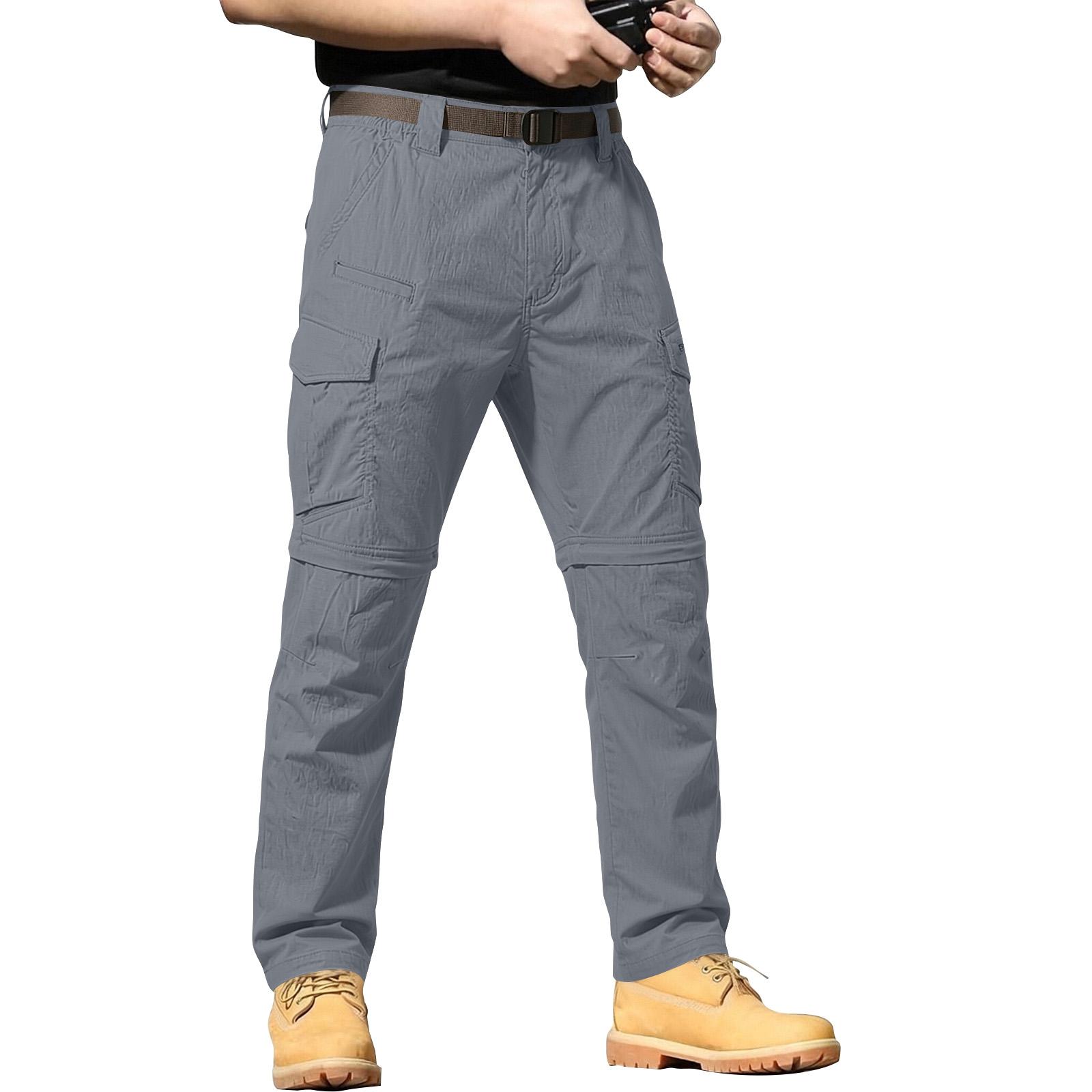 Men s Cargo Pants Convertible Zip Off Design Lightweight Mens Cargo Work Pants Outdoor Mens Pants Cargo for Versatile Use XXL