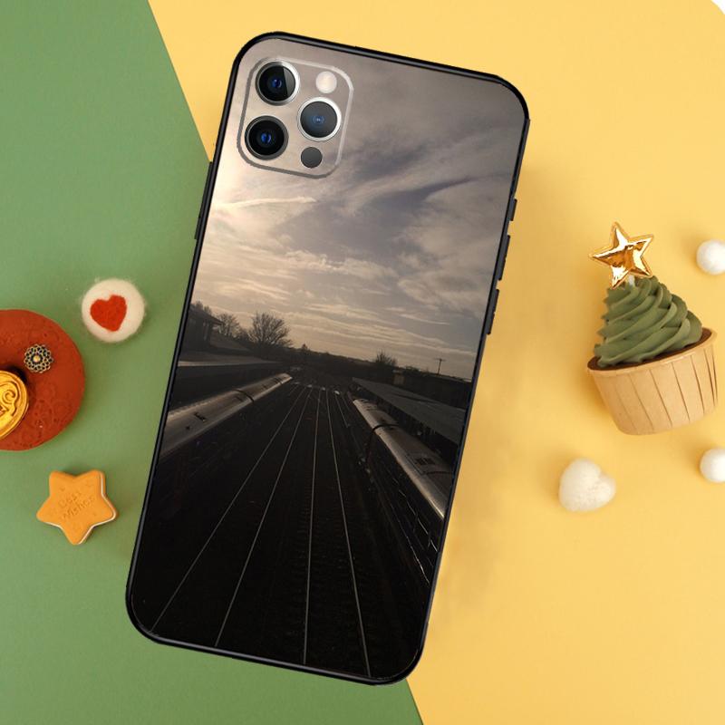 Train Rail Sunlight Phone Case For iPhone 17 Pro Max 17Air 16E 15 14 13 12 11 16 Pro Max Mini Shockproof Cover
