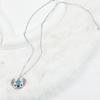 Children's Cartoon Stitch Inlaid Diamond Earrings & Necklace Set