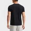 FILA Fitness Casual Comfortable Knitted Round Neck Short Sleeve T-Shirt Men Tops Deep-Black A11M521114F-BK