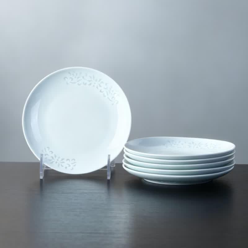 Jingdezhen Underglaze Ceramic 6-inch Side Plates (Set of 6)