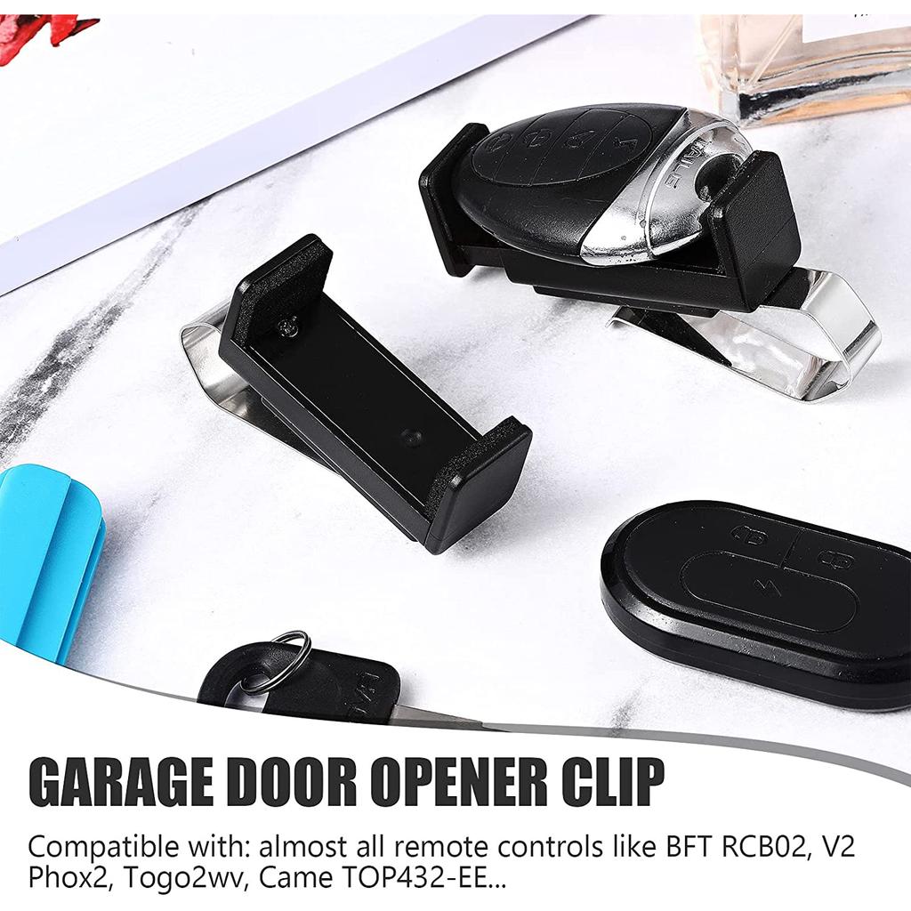 Garage Door Opener Clip Universal Car Garage Remote Visor Clip Compatible With Liftmaster, Sears And Chamberlain