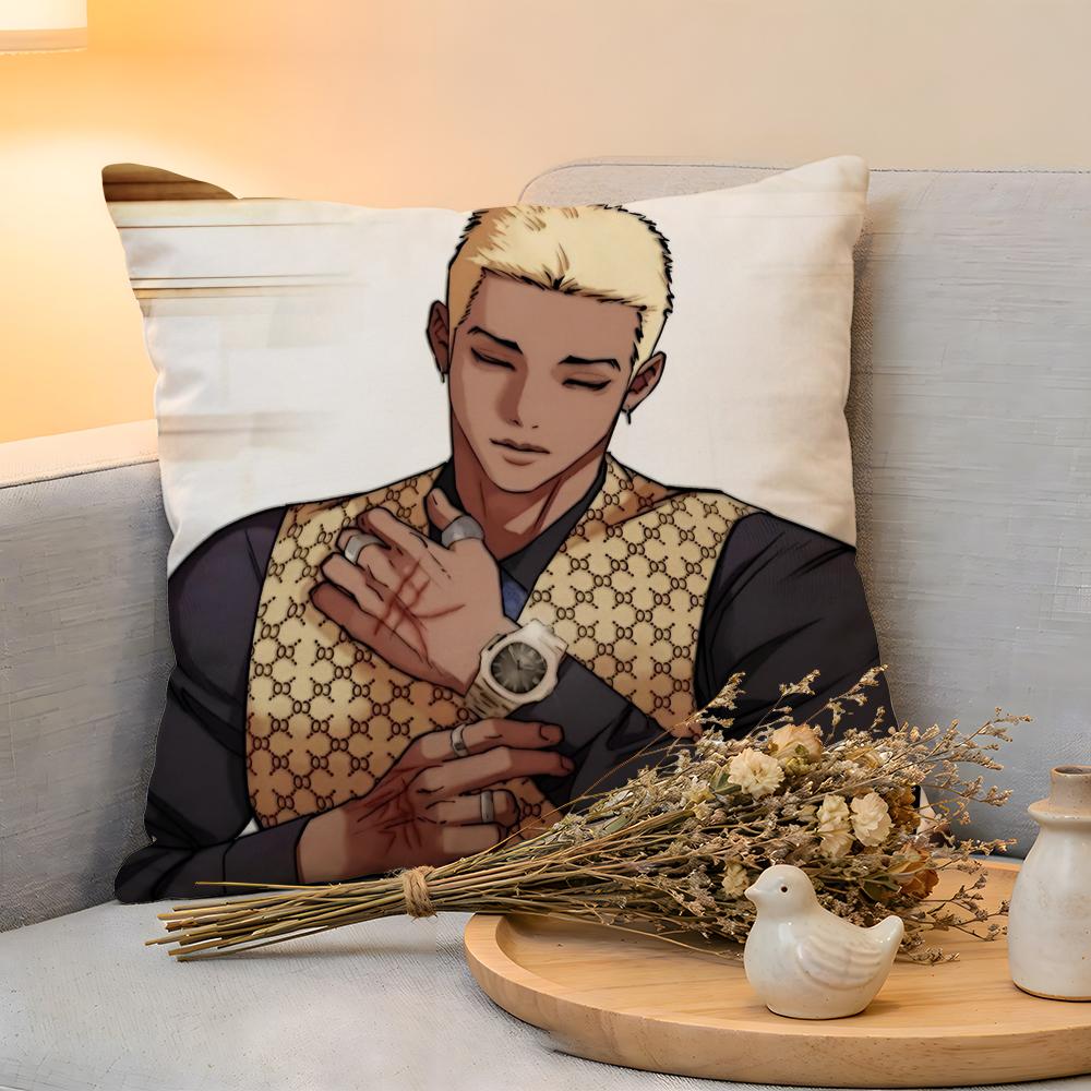 Cushion Cover Linen SkinFriendly Soft Decorative Case For Sofa Home Decor Korea Anime LLookism Pillow cover