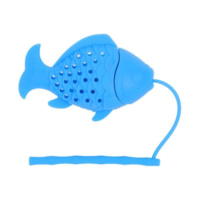 Niedlicher Silikon-Tee-Ei in Lebensmittelqualität, Fischform-Design, Teefilter, lustiges Teesieb
