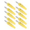 10pcs Set 4mm Banana Plug Socket Terminal Connector for Welding Machinery Charging GeneratorsYellow