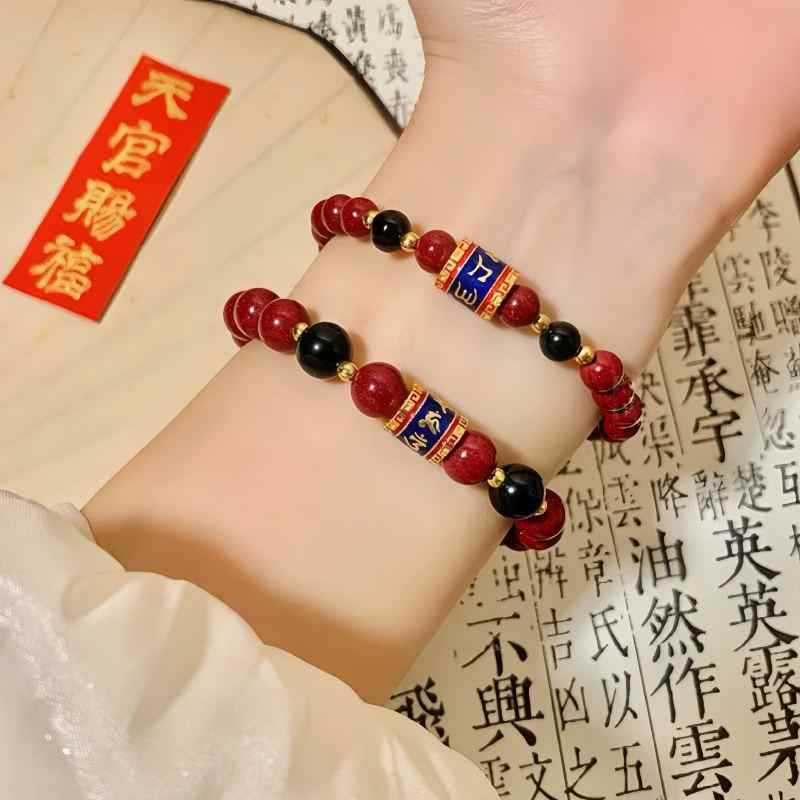 Cinnabar Red Beaded Bracelets Can Be Stacked with a Sense of High-end Personality and Trendiness