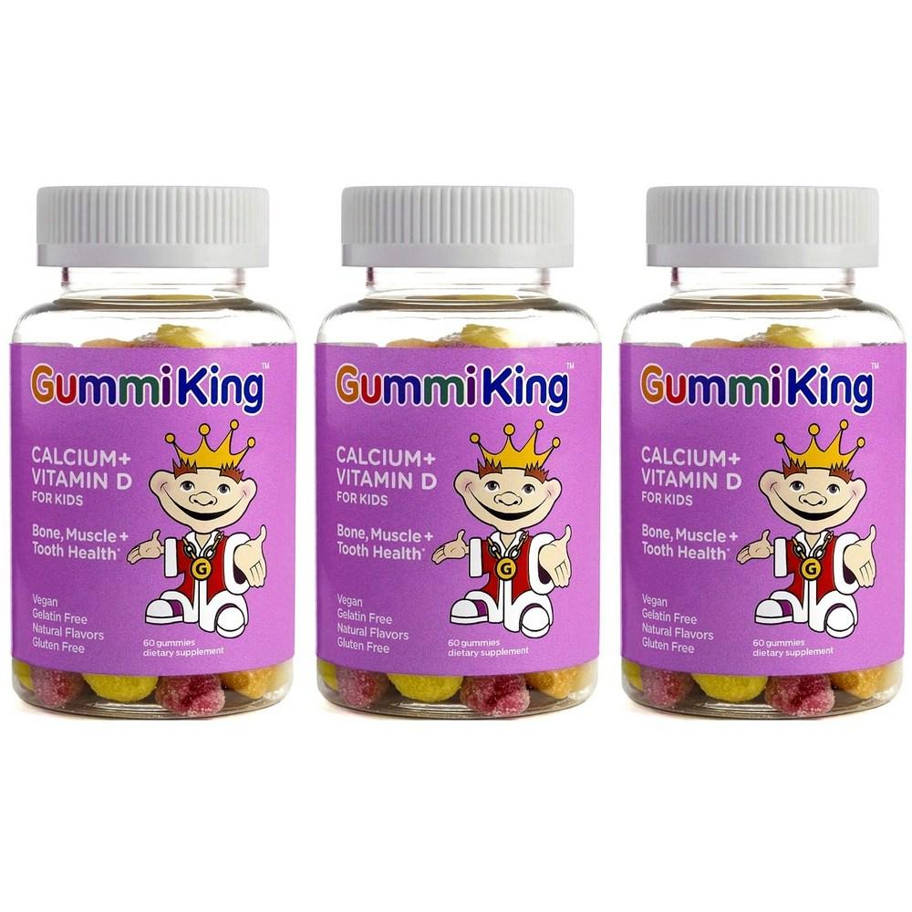 Gummiking Children's Calcium 100mg Vitamin D Gummies 3 Pcs 60 Tablets