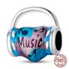925 Silver Game Music Headphones Series Charms Fit 4MM hole diameter Beads Bracelet for Women Jewelry gift making