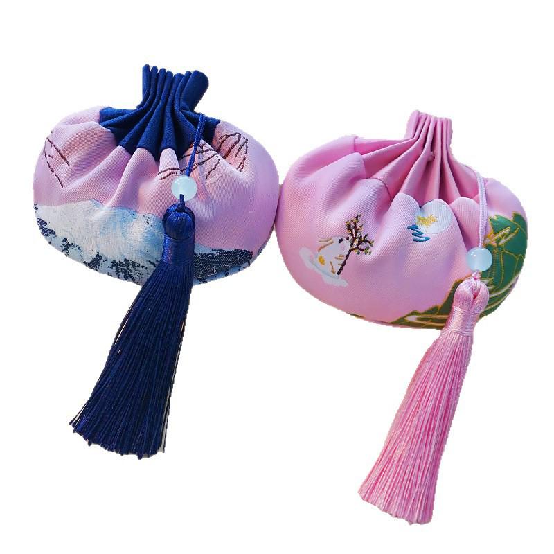 Retro Chinese Style Hanfu Brocade Sachet - Portable Ancient Car Hanging Ornament
