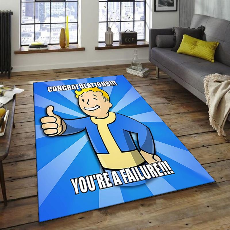 1pc NUKA-BOMBS Fallout1 Design Area Rug - Non-Slip, Soft & Cozy Floor Mat for Living Room, Bedroom, Office - Indoor/Outdoor Decorative Carpet