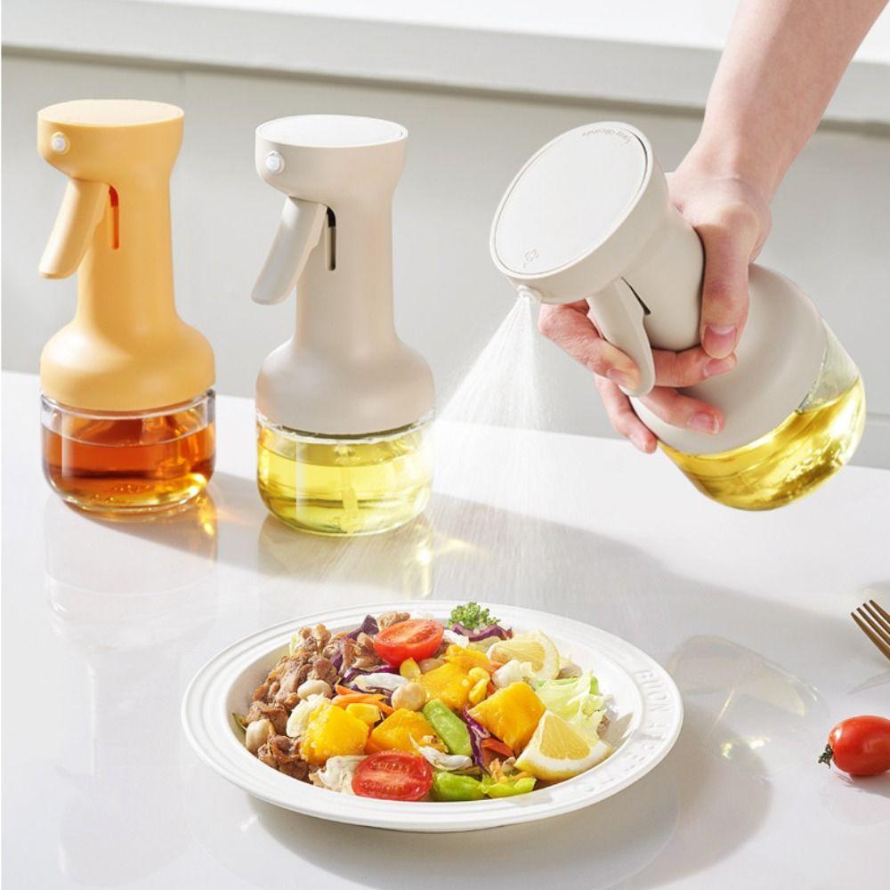 Press Oil Spray Glass Cooking Spray Bottle Refillable Oil Dispenser  for Home