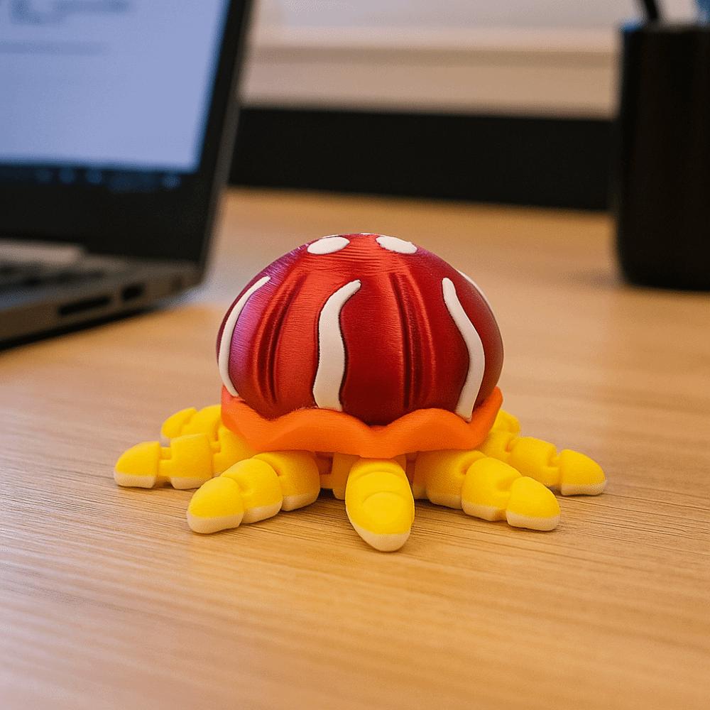 Simulation 3D Printed Jellyfish Toy Multi-Jointed Multi Joint Animal Toys Computer Ornament