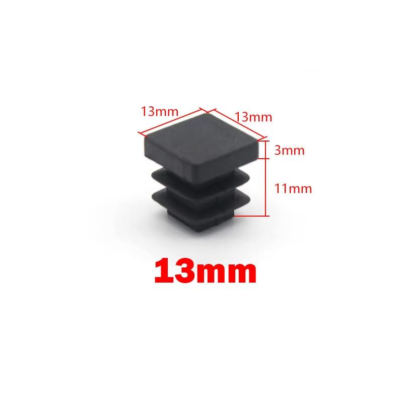 

Square Plastic Black Blanking End Caps 13x13mm-120x120mm Inner Plug Cap Furniture Leg Tube Pipe Inserts Plugs Decorative Dust