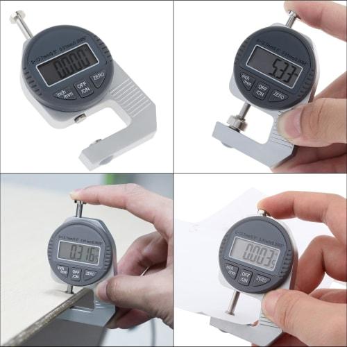 Smgda Digital Micrometer, High Precision 0.01mm Thickness Gauge, Thickness Meter, Measuring Range 0-12.7mm, Large LCD Screen, Electronic Microgauge, T