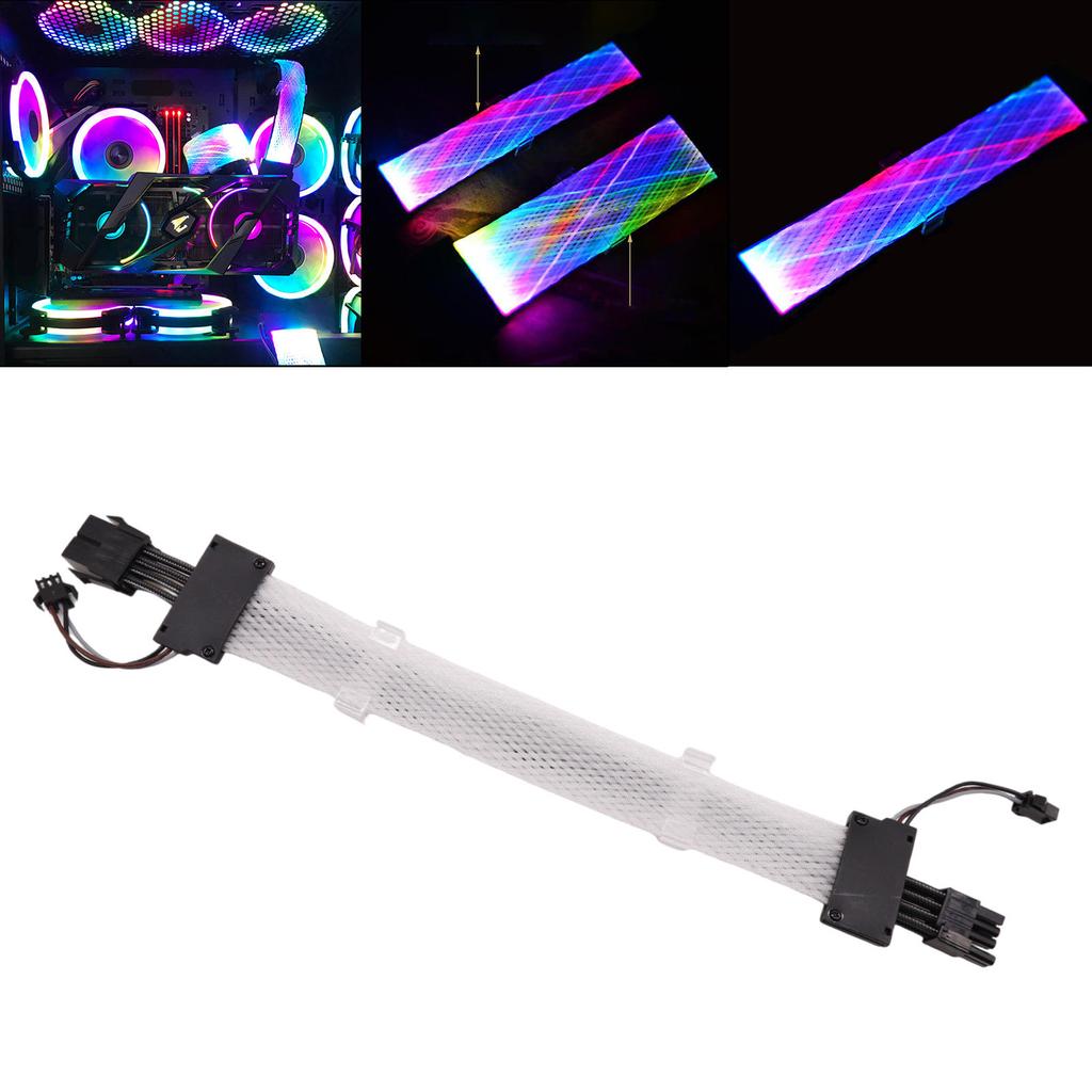 Buy PC Case 8 Pin Extension 300mm Braided DIY Sleeved Neon Color 5V ...