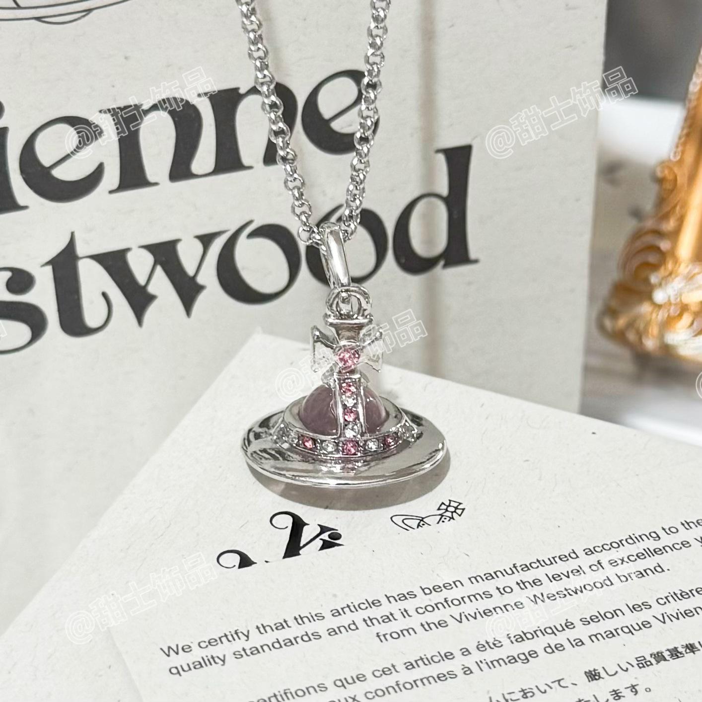 

Vivienne Ожерелье ORB цвета «Ледниковый синий» - Женский европейский и американский стиль 3D кулон в виде планеты Сатурн