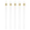 5 Pairs White Gold Chopsticks Set Healthy Korean Sushi Sticks Chopsticks Reusable Non-slip Chopsticks For Party Hotel Restaurant