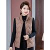 Winter new down cotton vest mother large size stand-up collar cotton vest middle old woman warm top vest