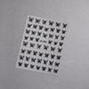 Retro Minimalist 3D Hand-Painted Butterfly Nail Stickers - Gold, Black & White