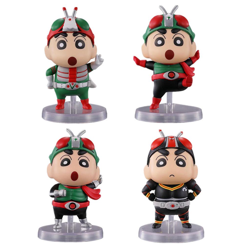 Authentic Crayon Shin-chan Kamen Rider Gachapon Ornament V3 Car Figure