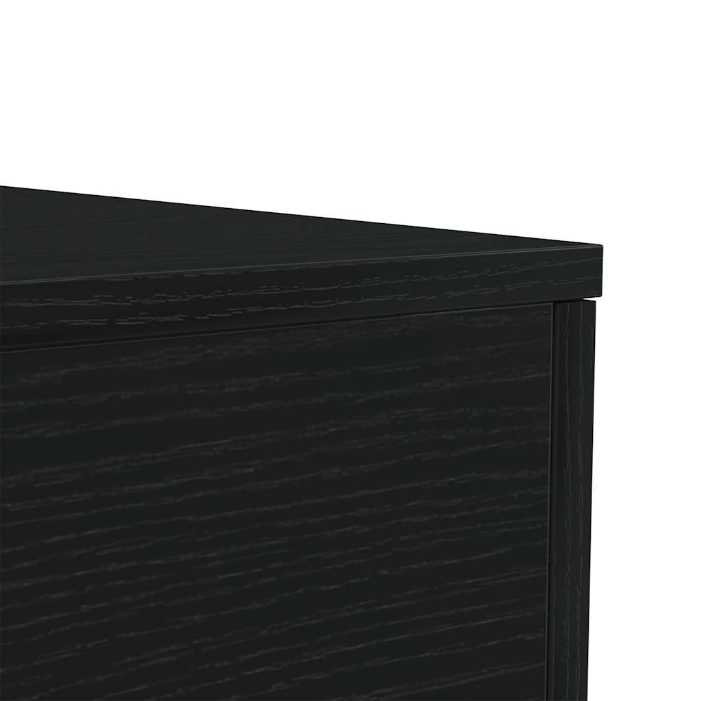 LED Coffee Table In Black Oak Look 90 X 50 X 40 Cm