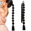 Synthetic Lantern Ponytail Wig Extensions For Women Long Bubble Braid Ponytail With Hair Tie for Daily Wearfor Daily Wear