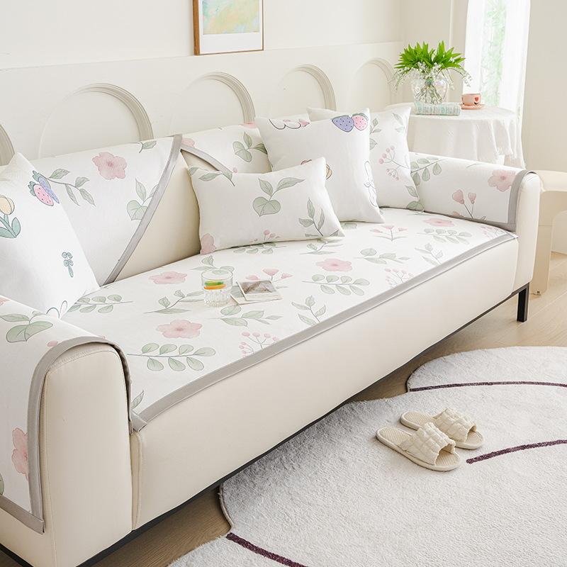 

Летний коврик, подушка для дивана, ледяной ротанг, ледяной шелк, универсальный, нескользящий, ротанговый коврик, подушка для сиденья, прохладный и дышащий, чехол для дивана 70*70cm