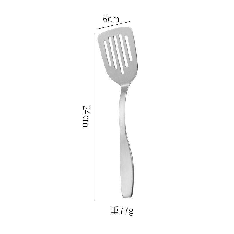 

Необжигающая ручка из нержавеющей стали Лопатки для приготовления пищи Лопатка для жарки яиц Лопатка для жарки рыбы Кухонная утварь Домашняя утварь серебряный