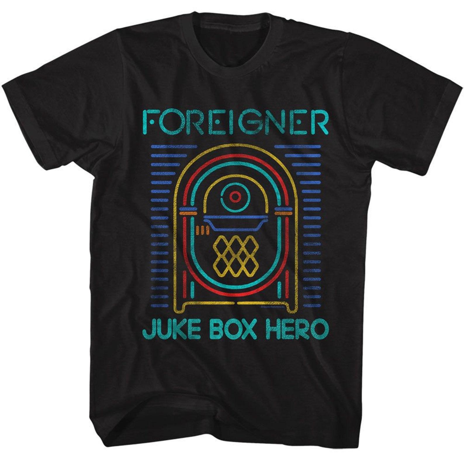 Foreigner Juke Box Hero Black T-Shirt S