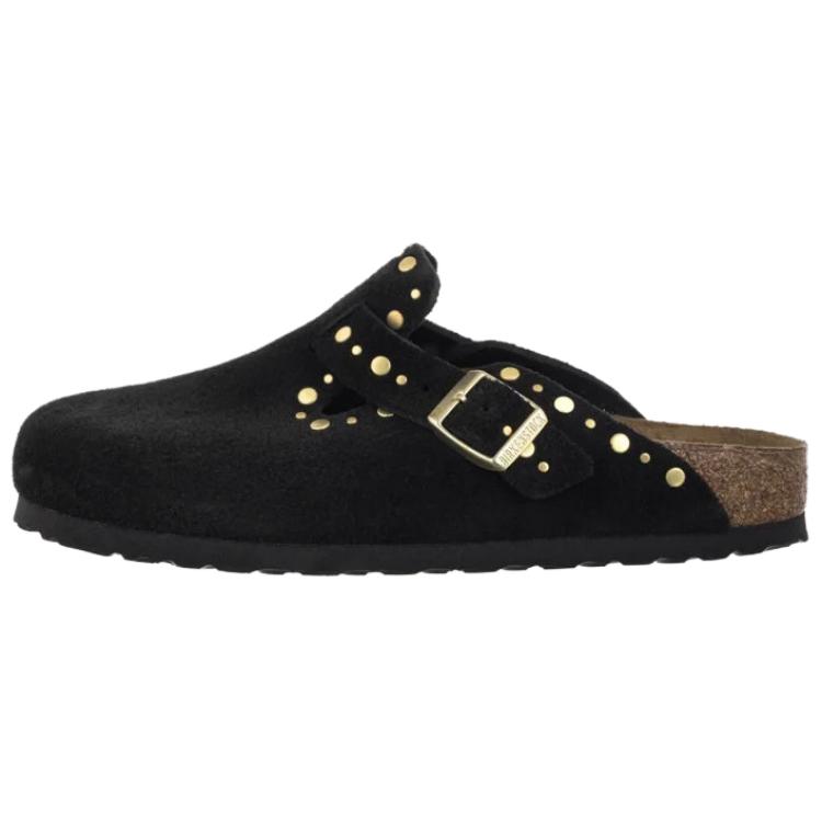 Birkenstock Boston Fashionable Comfortable Breathable Shoes Women Slippers Black 1030491 35