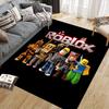 Roblox Flannel Printed Carpet, Home Sofa Decoration for Living Room & Bedroom, Non‑Slip Play Flannel Floor Mat for Game Room