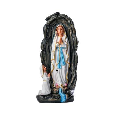 Grotto of Mother Mary and Girl Statues First Holy Communion Birth Day Gifts for Girls Our Lady of Lourdes Christian Home Decor God Idol Showpiece