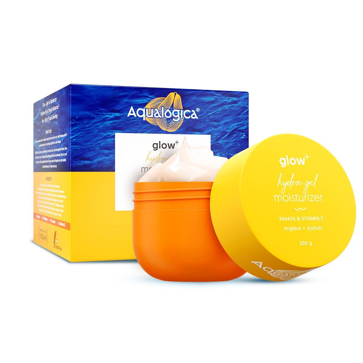 Aqualogica Glow+ Hydra Gel Moisturizer 200 g Pack | 24-Hour Hydration for Glowing Skin