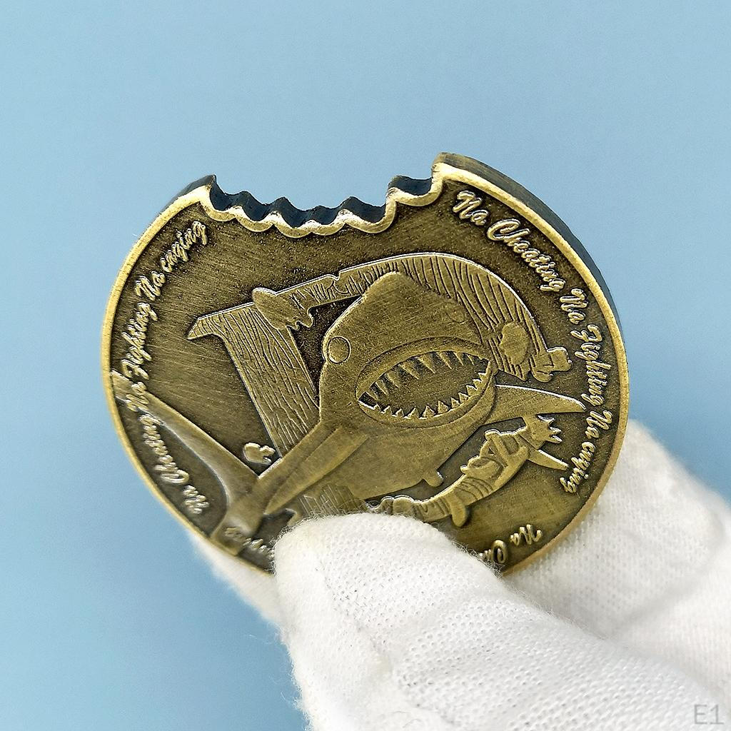 Collectible Shark Notch Pattern Commemorative Coin