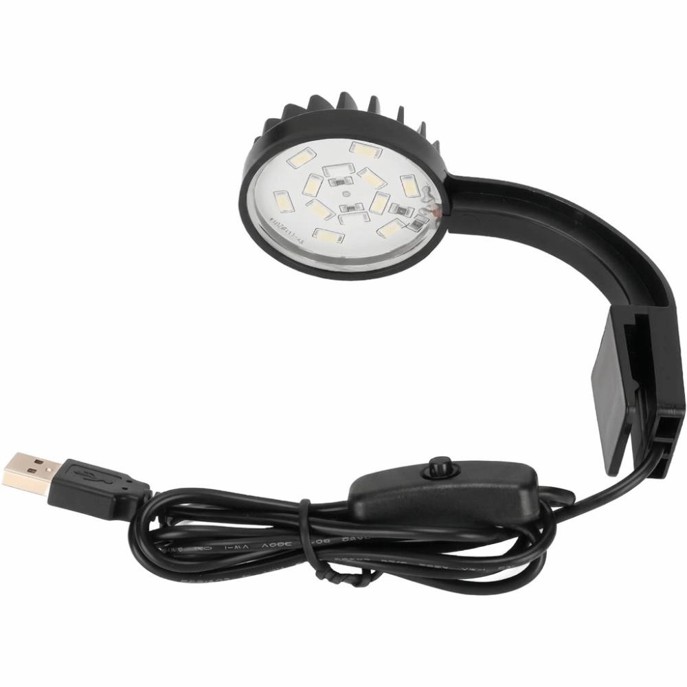 High Brightness LED Fish Tank Light USB Charging Fish Clip Light Aquatic Plant Lighting