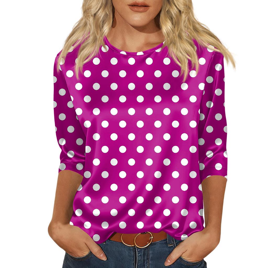 Blouse For Women Dressy 3/4 Long Sleeve Shirts Business Casual Outfit Tops