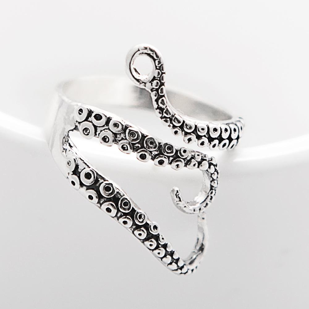 Children's Adjustable Retro Octopus Ring - Bold European and American Style Jewelry
