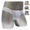 Men's Sexy Underwear Transparent Breathable Mesh Briefs Lace Soft Underpants