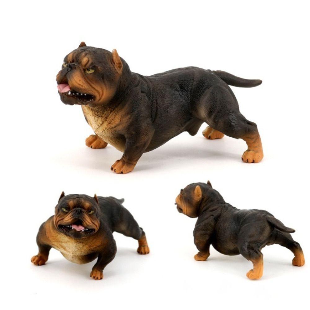 Educational Simulation Bulldog Ornaments Pitbull Figurine Garden Decor Bulldog Model Collection