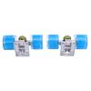 1 Pair   Trucks and Wheels PU Longboard 3.2 Inch Trucks Wheels Combo Set for Cruiser Aluminum Alloy 55x45mm