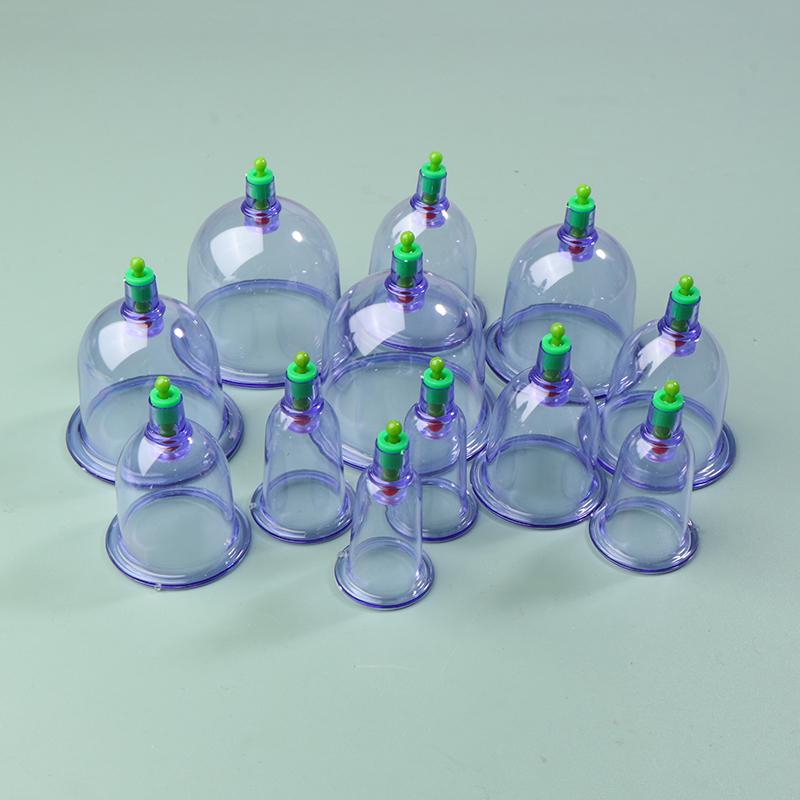 12-teiliges Vakuum-Schröpfset mit Pumpsaugnapf, Rückenmassage-Körperbecher, Detox- und Anti-Cellulite-Therapiedosen, Gläser für die gesunde Pflege