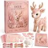 Pink Forest Friends DIY Patchwork Collection, All-Inclusive Sewing Kit to Make Cute Woodland Animals, Household Hobby Decor Gift