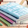 B5 Thick Rubber Sleeve A5 Student Notebook – Lined, Soft Cover, Ideal for Junior High Study & Diaries