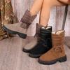 Fashion Comemore Mid-calf Warm Snow Boots Women 2025 Autumn Winter Shoes Casual Thick Bottom Padded Outside Big Size 36-43 Snow Botas