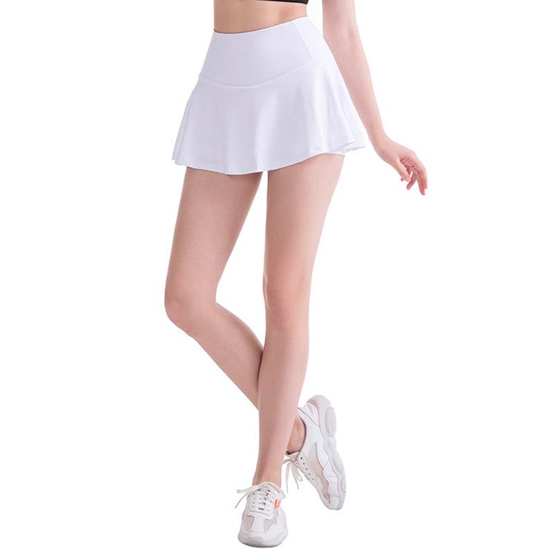 Gonna sottile da tennis, da mini golf e da badminton, con vita alta, da donna, atletica e da corsa