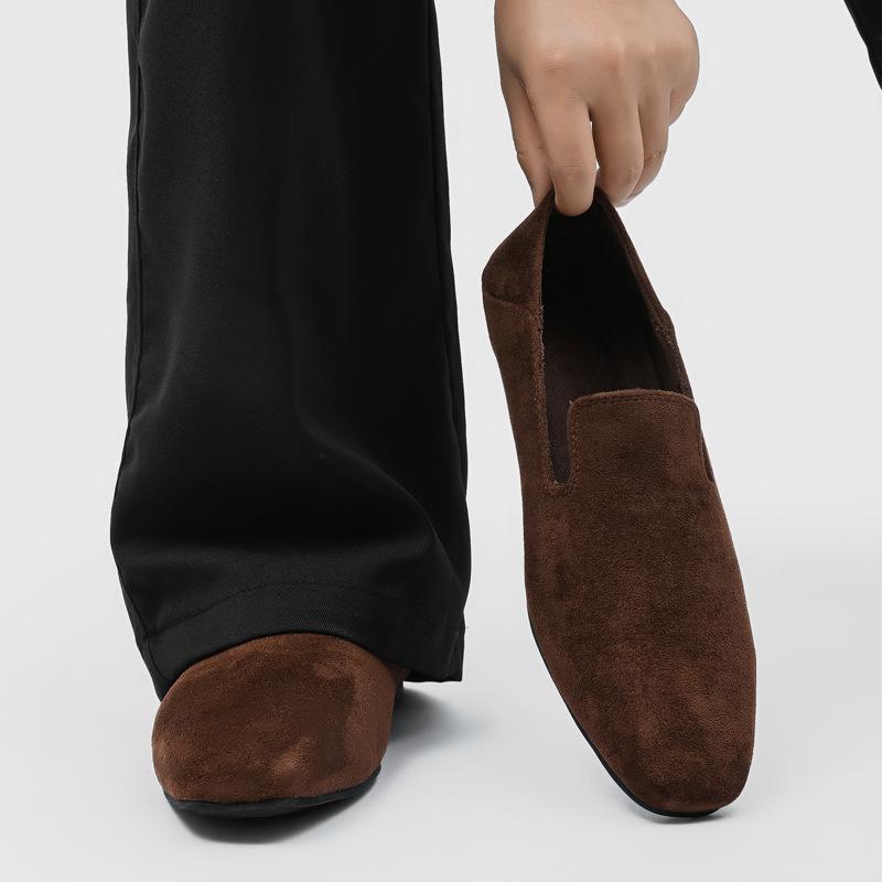 

Весенние новые французские ретро туфли с косым квадратным носком для поездок на работу, простые ленивые туфли на плоской подошве с одной педалью, пара одиночных туфель 8912 46 светло-коричневого